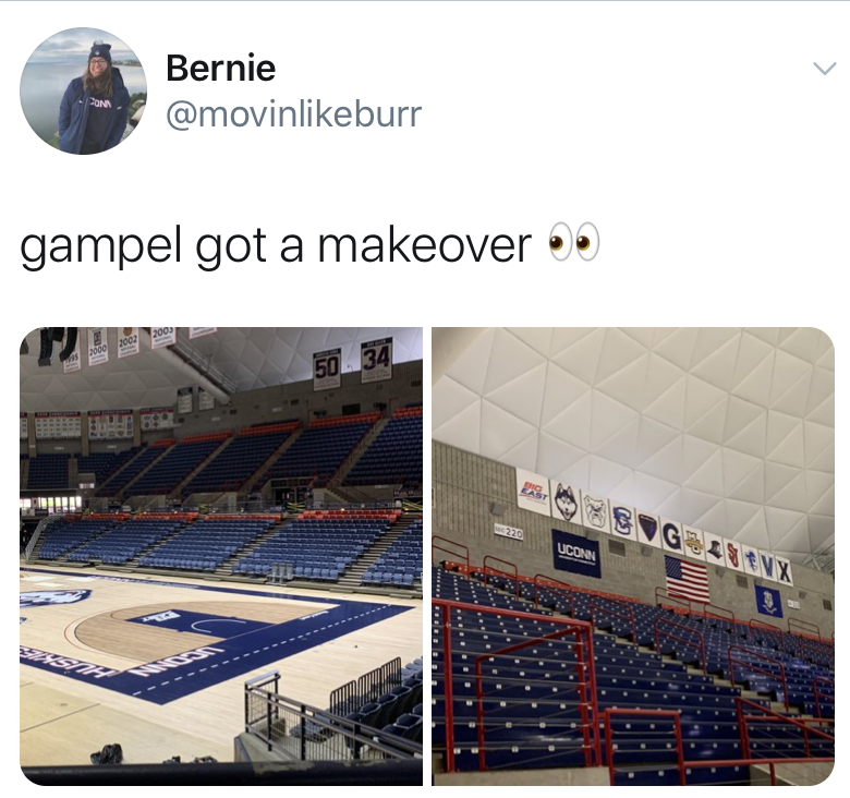 Gampel Pavilion Court AAC Logo blowing in the wind ...