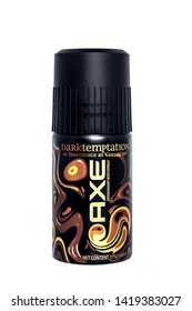 Roi Et,Thailand-June9th2019:Dark temptation AXE deodrant Separated from the background.