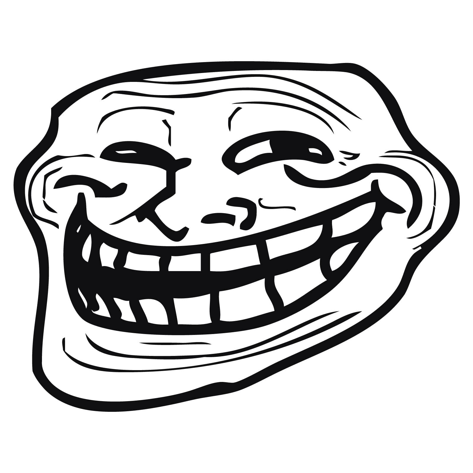 Internet Troll Face Meme - 6.0x4.8 - Vinyl Decal Sticker