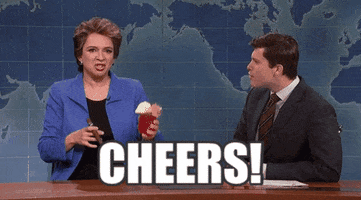 maya rudolph cheers GIF by Saturday Night Live