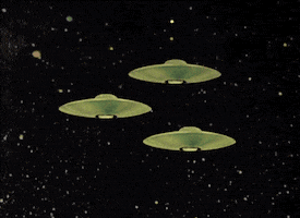 flying away science fiction GIF