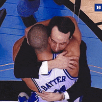 Duke Blue Devils Hug GIF by Duke Men's Basketball